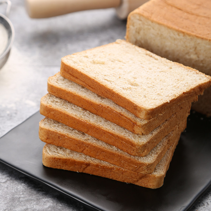 全麦面包粗粮代餐早餐食品低无糖精整箱吐司传统西式糕点