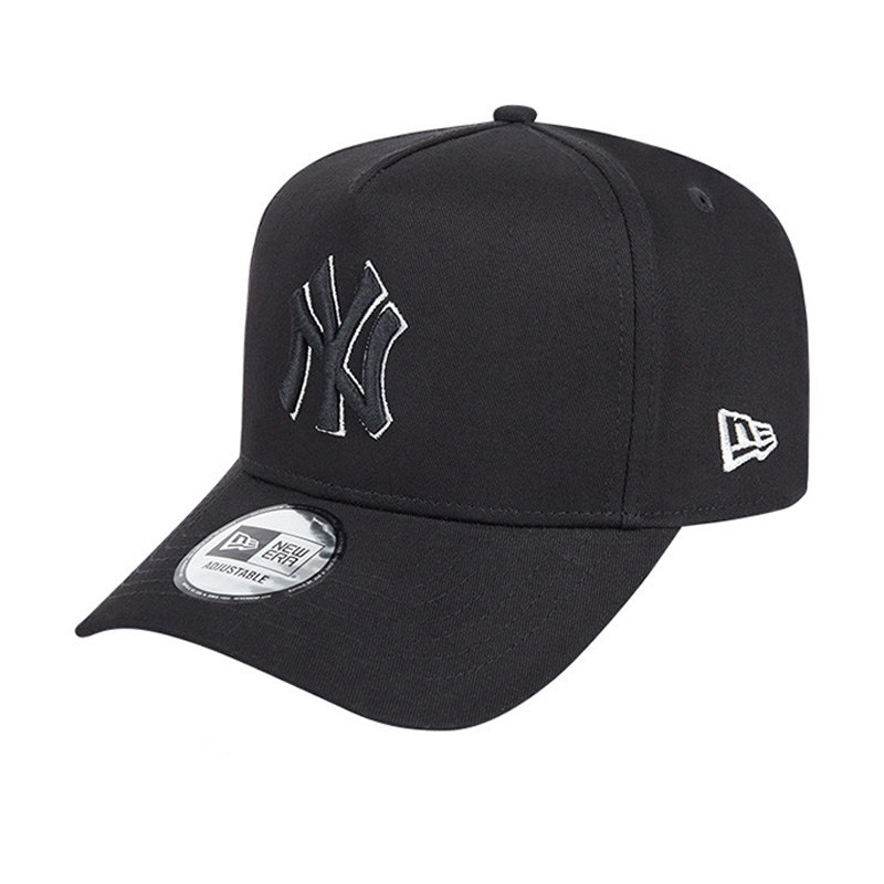 newera经典黑色鸭舌帽mlb棒球帽ny大标硬顶顶帽帽子