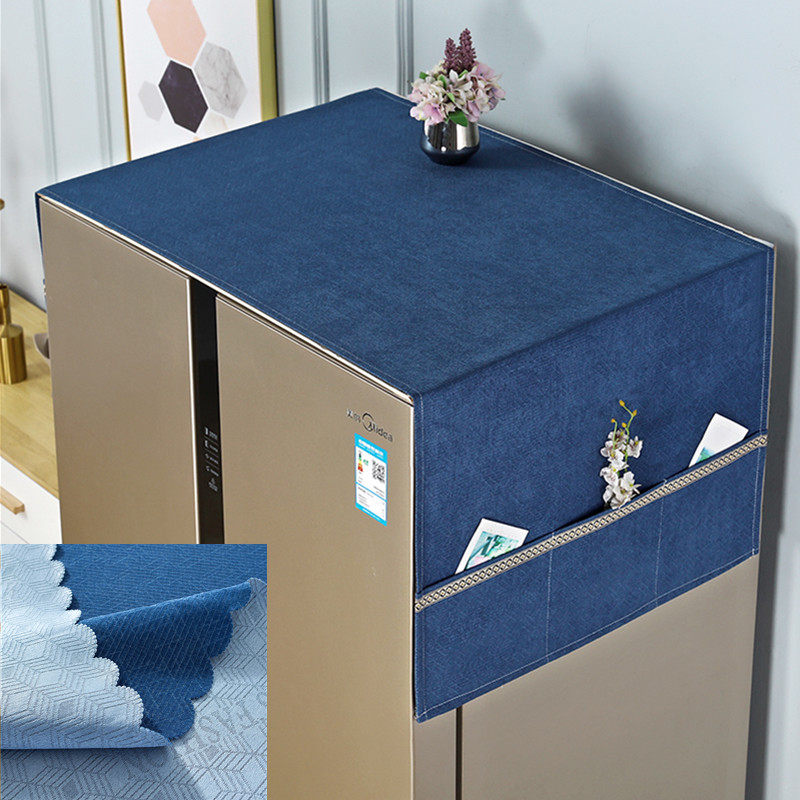 开门防尘冰箱盖布盖巾罩单顶布微波炉滚筒洗衣机万能盖巾