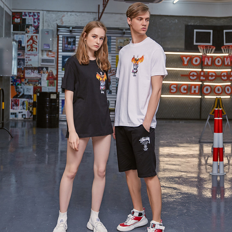 stussy短裤男女款2021夏季新款欧美潮牌斯图西巡游反光运动裤子男