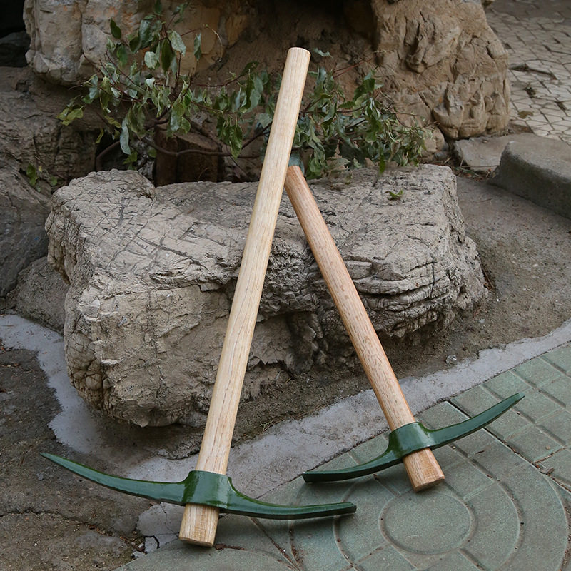 消防小洋锄头镐头户外纯钢镐挖树根工具挖桩钢镐