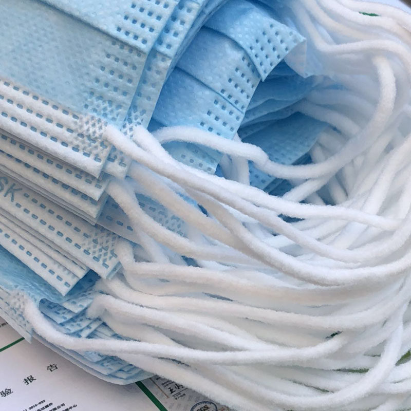 保为康一次性囗罩dm95三层蓝色防飞沫花粉透气口罩含熔喷层50只