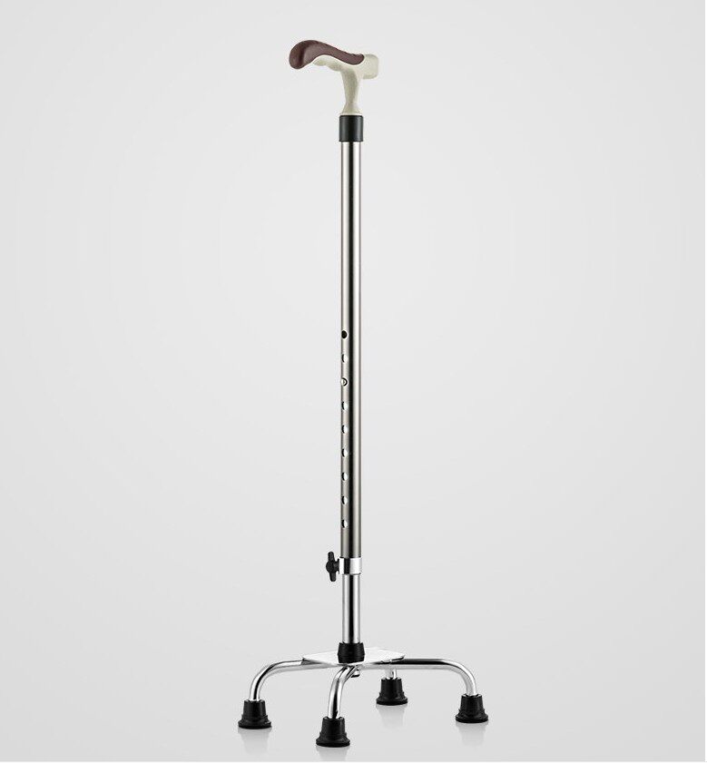 手杖鱼跃拐棍老人四脚拐杖防滑四角老年人安稳拐杖器械