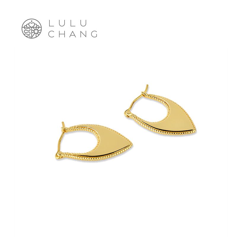 luluchang耳钉纯银时尚ancientrome古罗罗马系列扇形耳钉