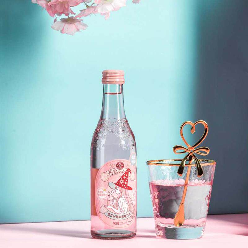 5瓶全家恋爱soda樱花风味水蜜桃告白武汽水网红饮料