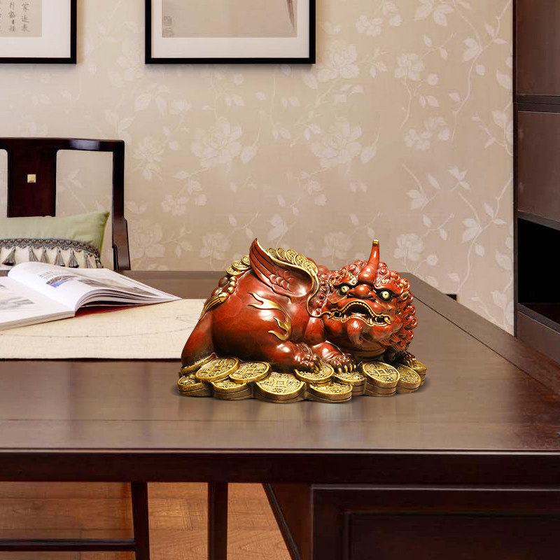 摆件全铜招财貔貅客厅家居饰品办公桌皮丘创意乔迁摆件