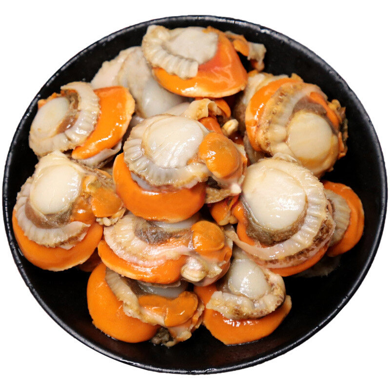 扇贝肉冷冻新鲜新鲜超大去壳大扇贝肉红鲜贝虾夷贝蒜蓉粉丝蒸