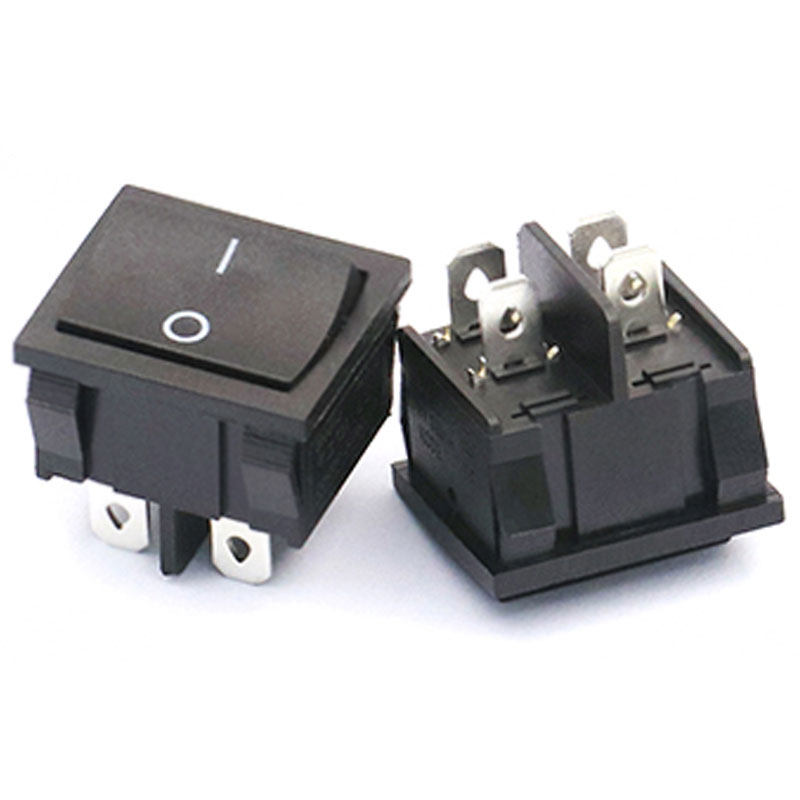 开关kcd5船型6脚两档3档红绿绿带双联电源开关