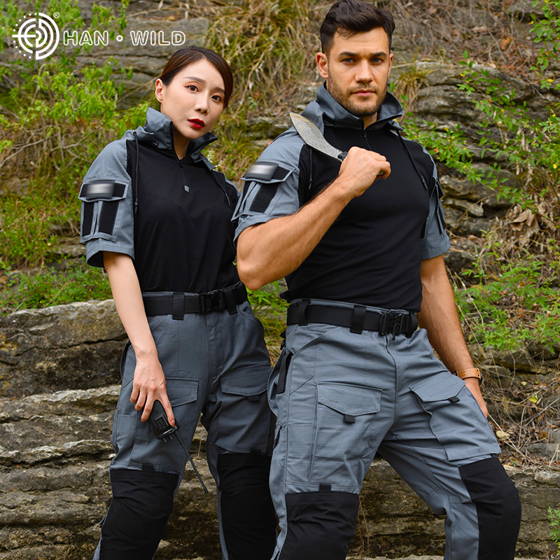 涵野龙甲蛙服套装男迷彩服新款短袖军训服战术教官服