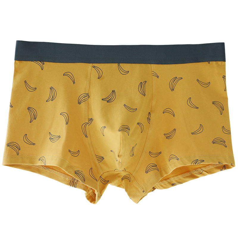 迷人香蕉君画内2条情侣内裤套装棉质可爱卡通内裤男女送礼短裤潮