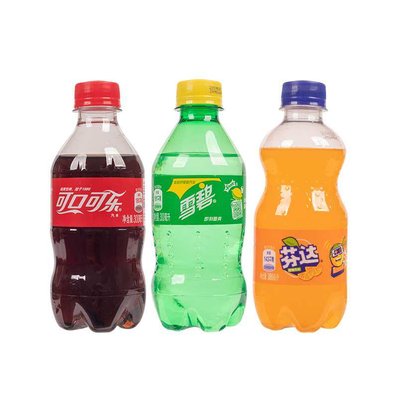迷你型可口可乐雪碧芬达整箱300ml瓶装汽水组合碳酸碳酸饮料
