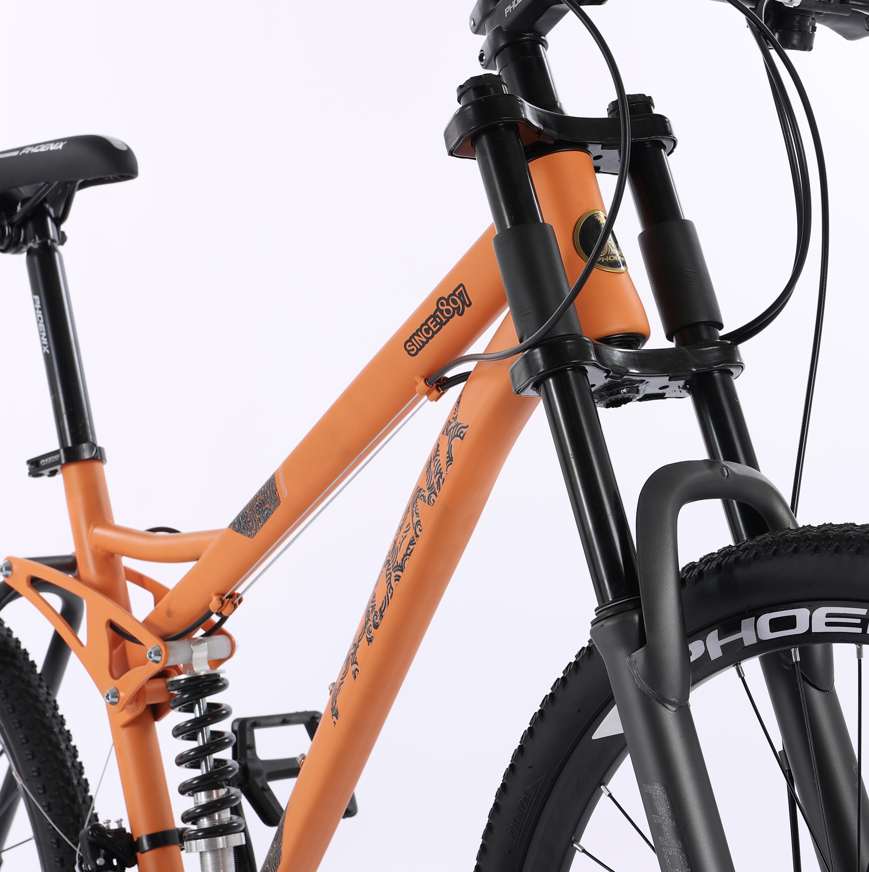 凤凰软尾山地车双减震男女成人学生轻便越野山地自行车