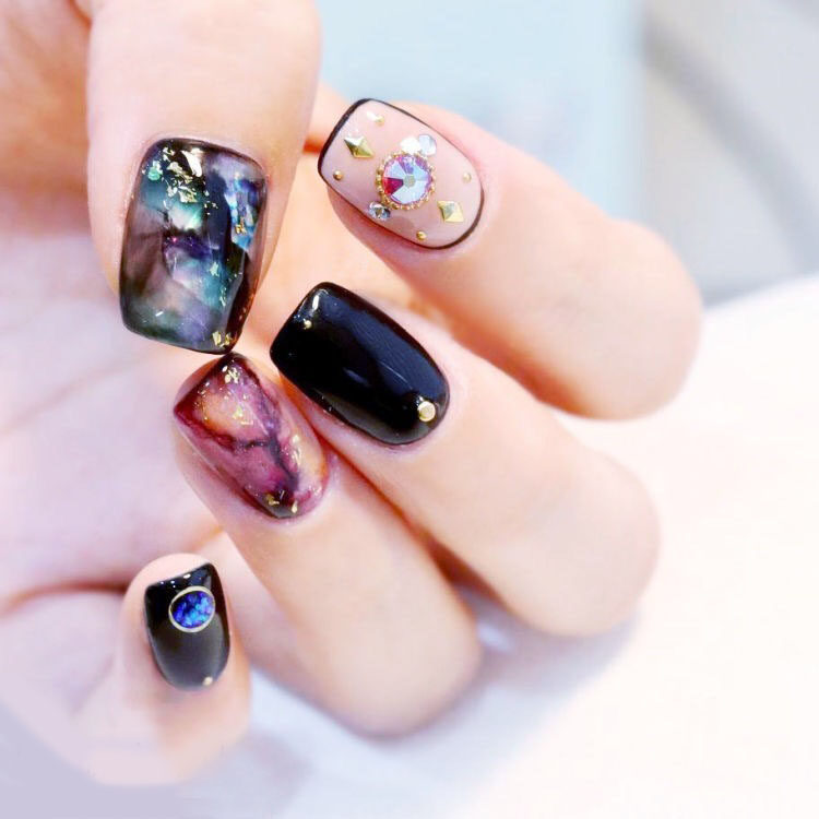 莫迪昕正品美甲店超亮超薄金箔纸 金铂锡纸 金色贝壳纸百搭不退色