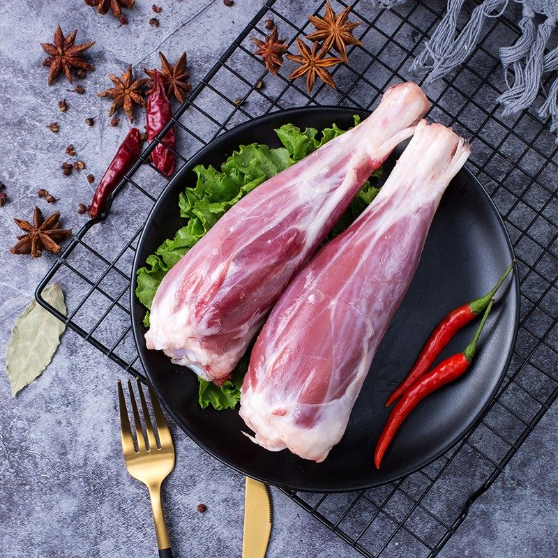 千户侯 右玉羊小腿4根新鲜羊肉羊腿1000g羊肉新鲜烧烤食材
