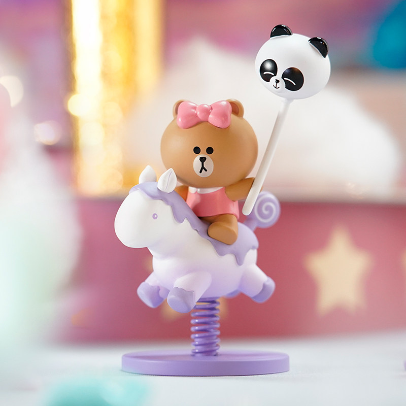 linefriends布朗熊夏日游乐园系列盲盒潮玩手办卡通潮玩盲盒