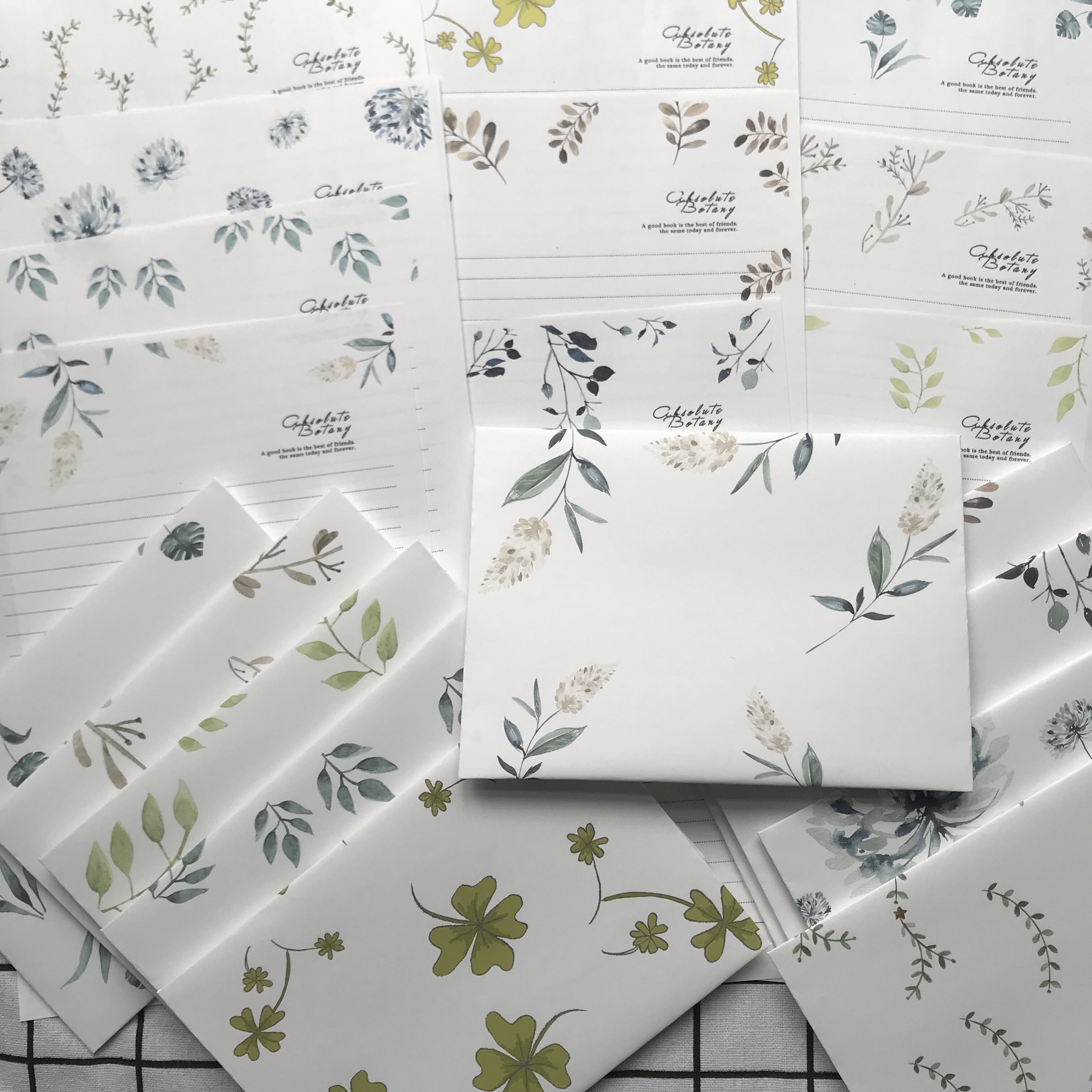 信封信纸ins 少女小清新森系可爱同学信封信纸简约纸情信笺稿纸