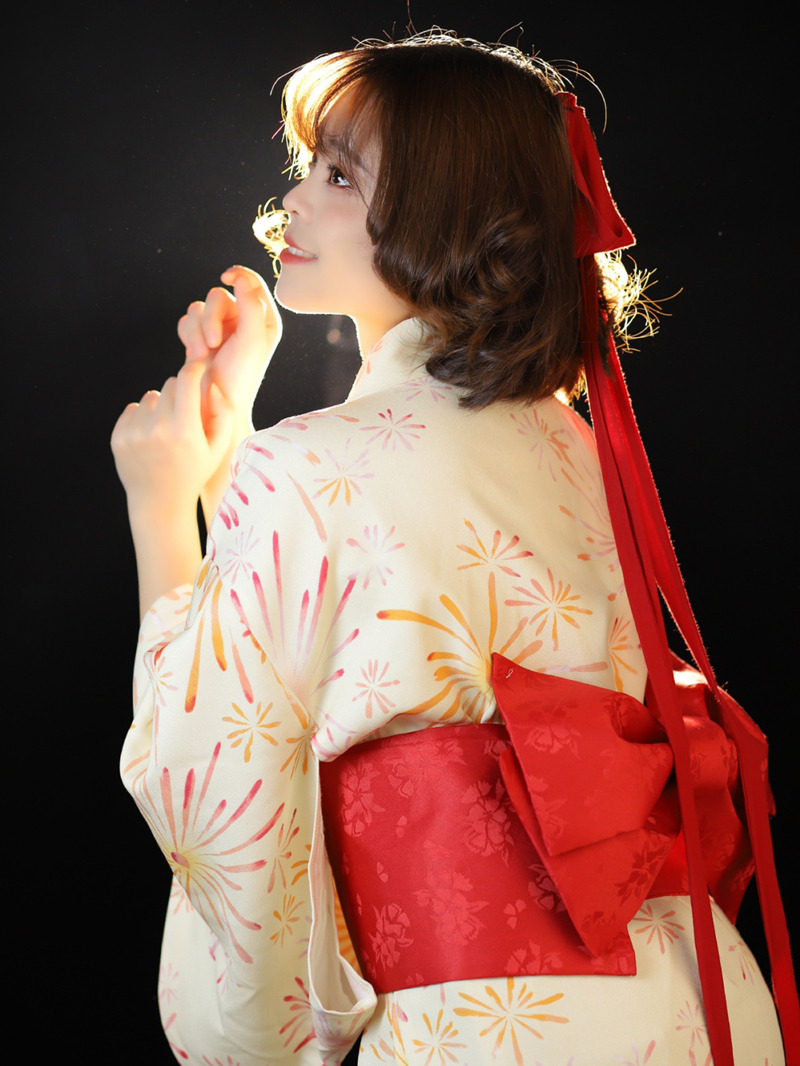 和服可爱日式改良连衣裙鹅黄烟花浴衣夏日祭神民族服装