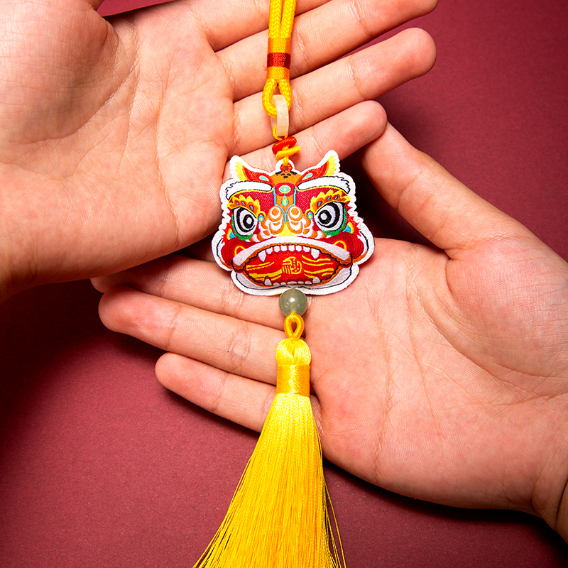 端午节刺绣布老虎挂件旗袍拎包流苏挂饰无香荷包刺绣