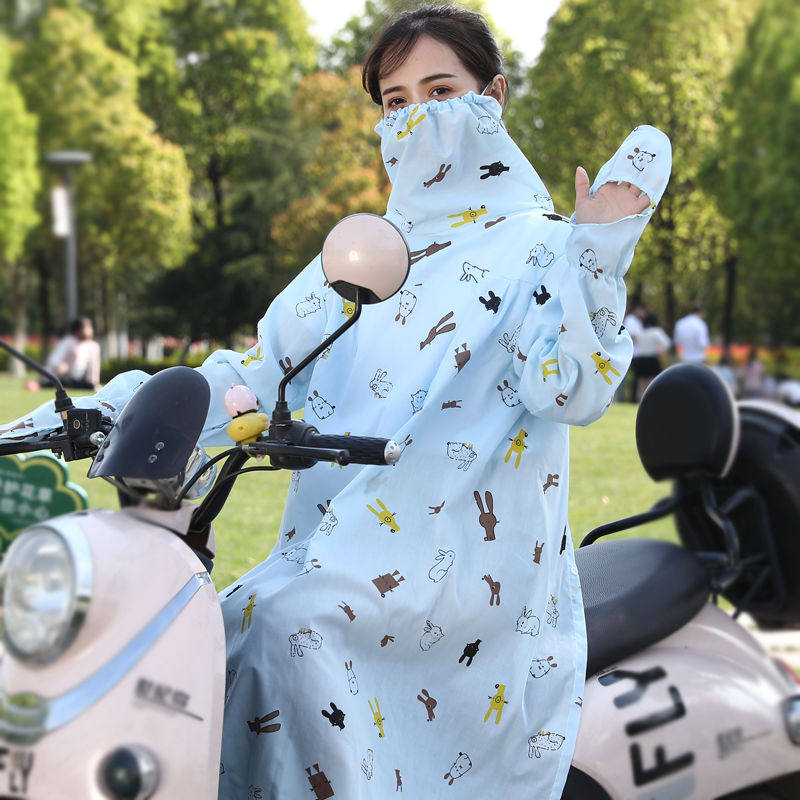 电动车防晒衣神神器夏衣女瓶防走光练车女中动车电动车防晒衣