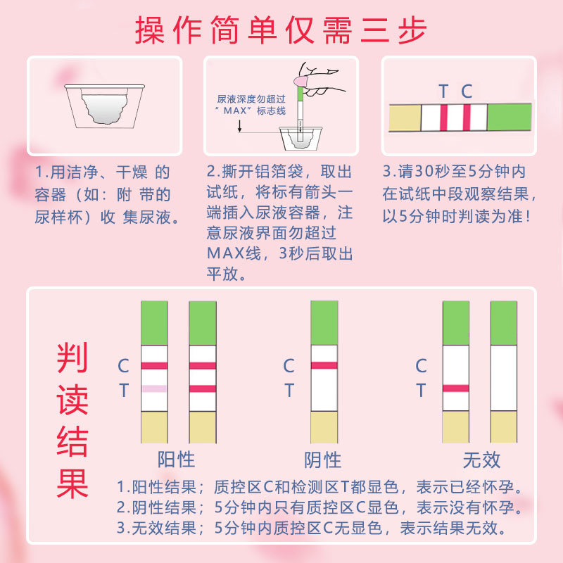 淑女验孕纸使用方法图图片