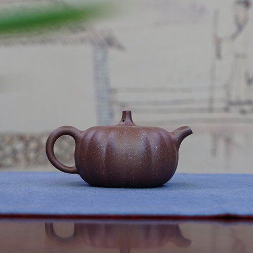 玉成墨宝瓜娄壶宜兴原矿紫砂手工大容量紫砂壶家用茶壶