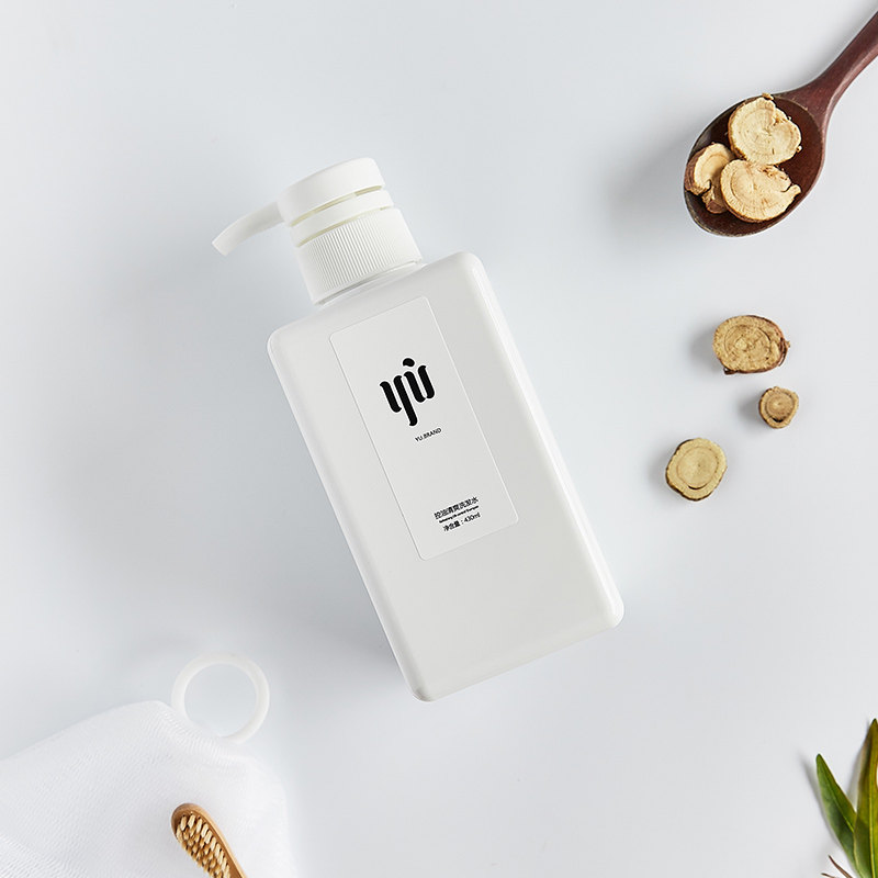 yu草本配方油性中性发质温和头皮控油止痒去屑洗发水430ml