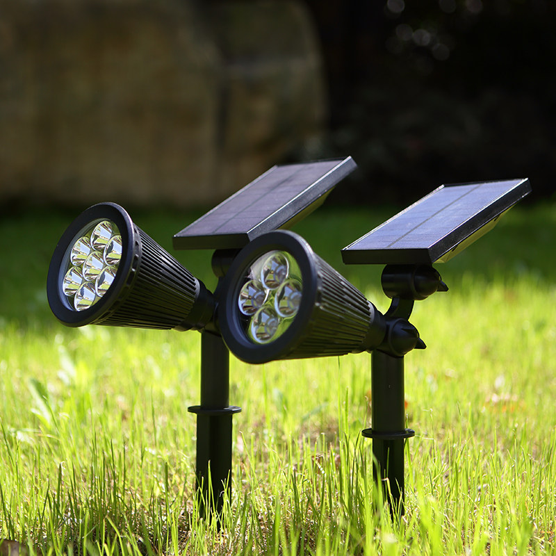 太阳能户外草坪灯防水超亮射灯花园园地插灯家用景观庭院灯饰