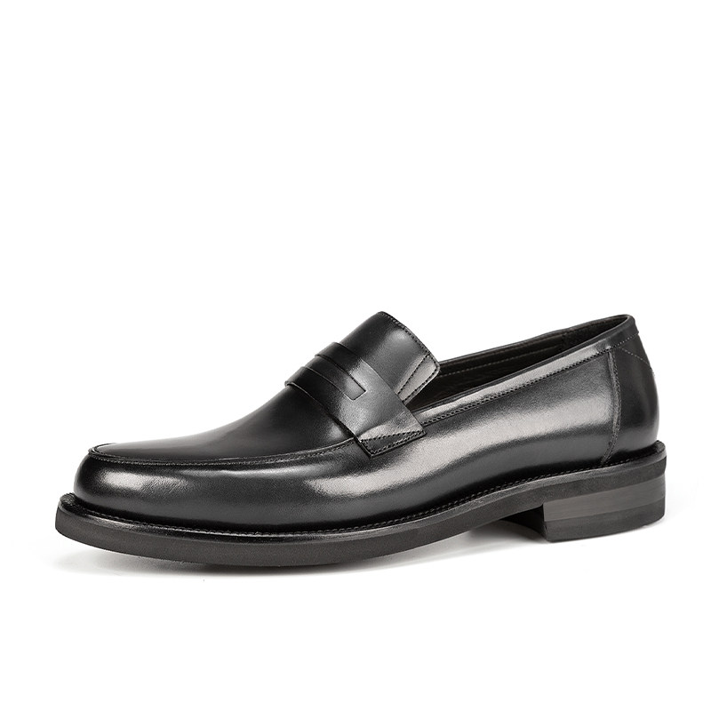 tombrian汤姆布莱恩男士手工擦色乐福漆皮一脚乐福鞋豆豆鞋