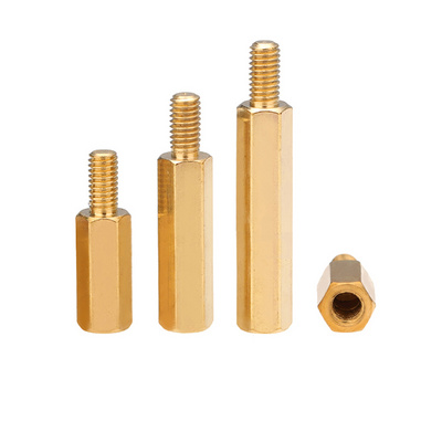 m2.54x5x6x7x8单头铜柱六角单通铜螺柱主板隔离机箱螺柱