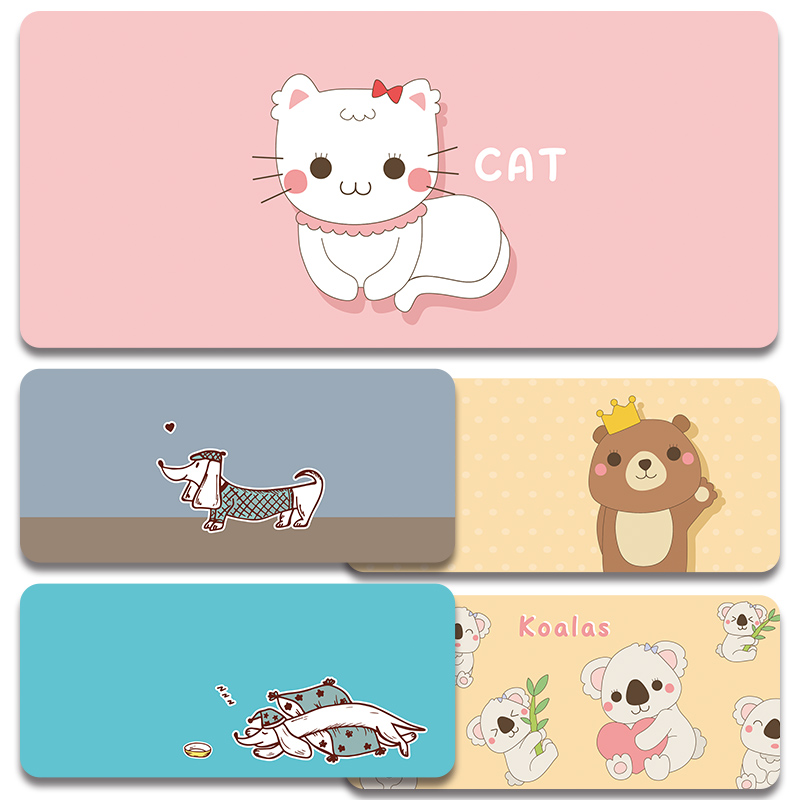 动物鼠标垫可爱女生ins超大办公室电脑桌卡通创意鼠标垫