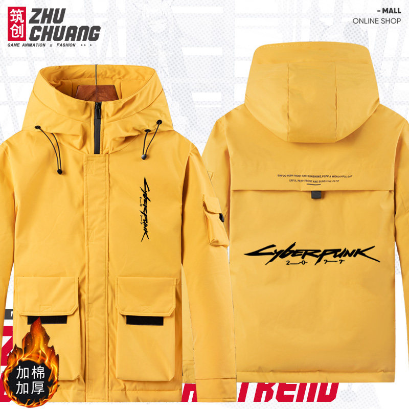 赛博朋克2077夹克波兰蠢驴cosplay周边加棉加厚棉衣