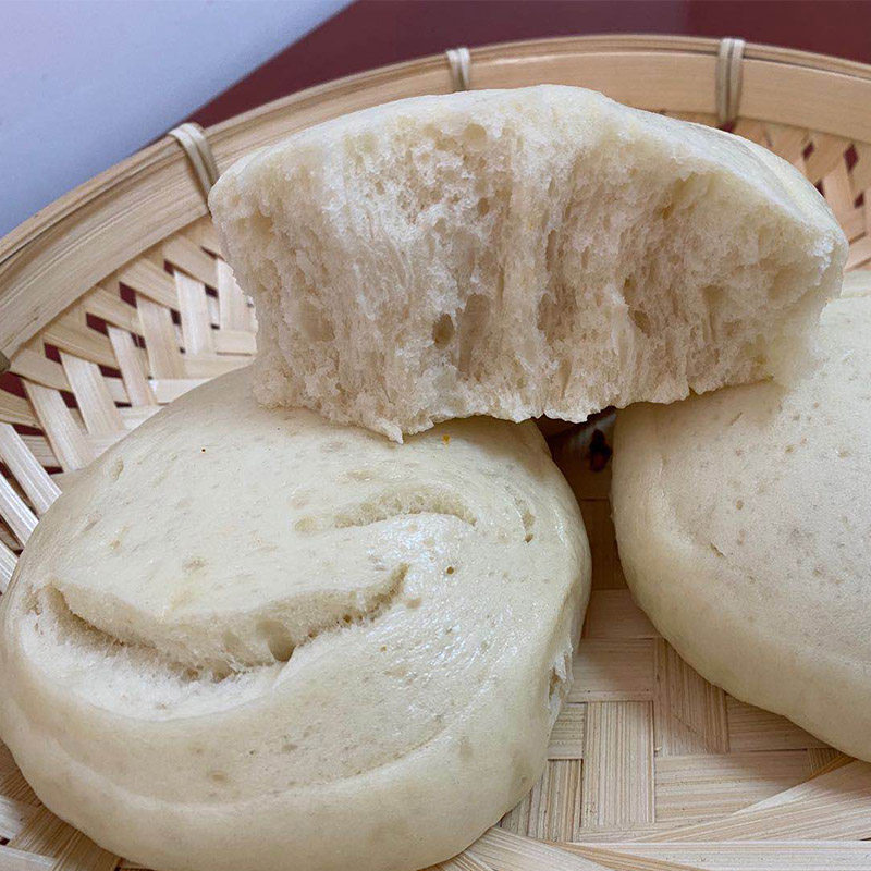 酵面蒸馍老面馒头全麦面食陕西大荔关中农家包点