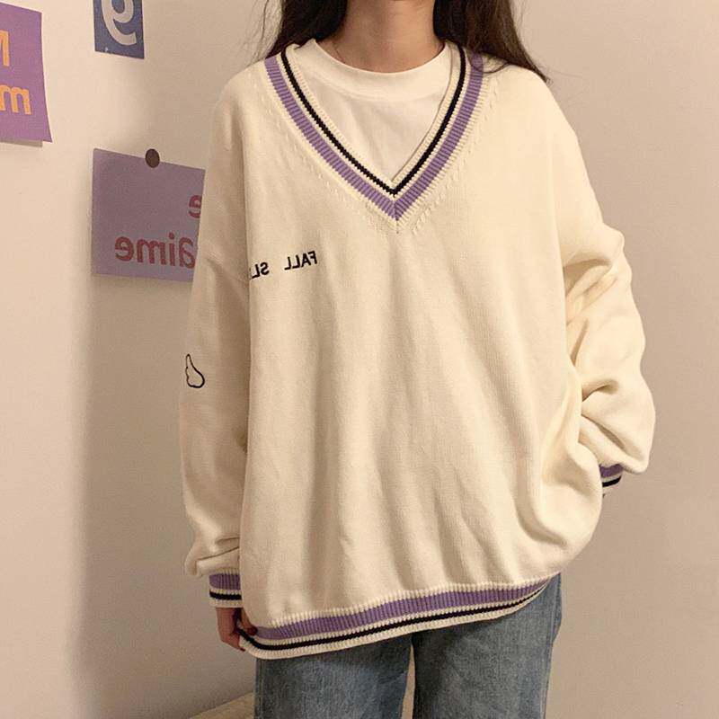 黑色长袖学院慵懒宽松学生上衣jkcosplay女装