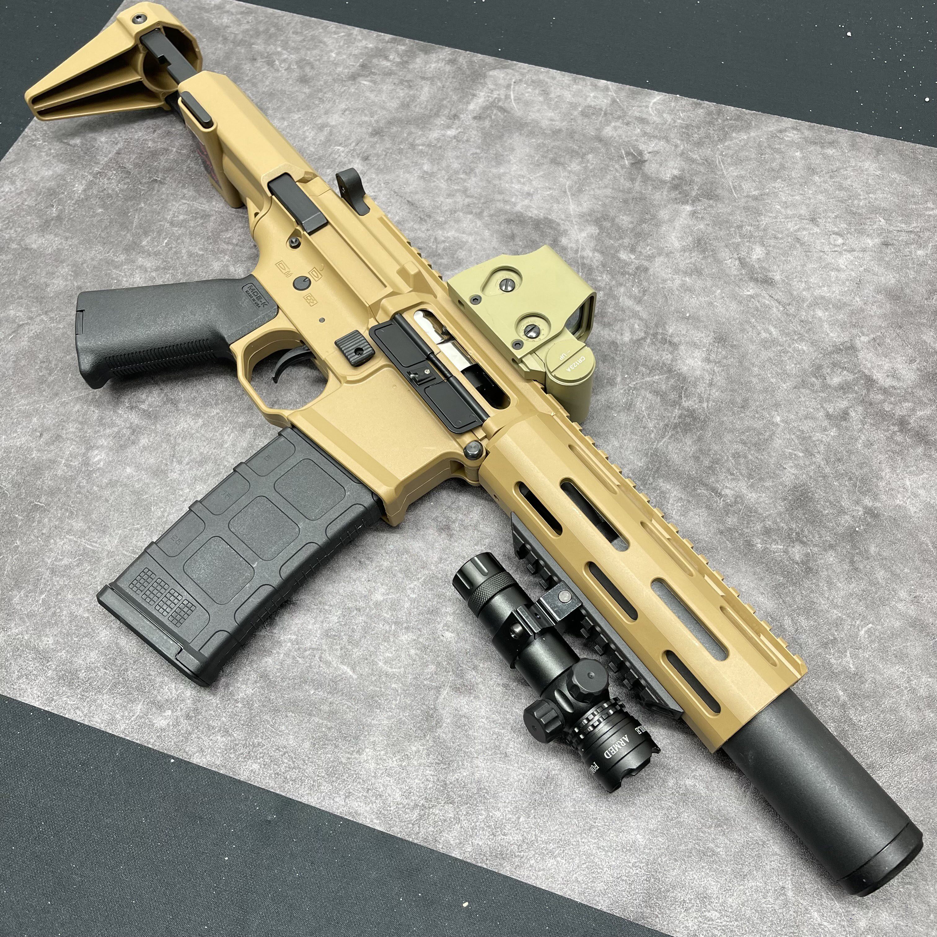 蜜獾红莲acc短突电动连发软弹cs下供突击电动玩具枪