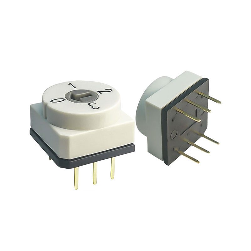 开关韩国进口8421旋转编码数字拨码侧拨贴片开关