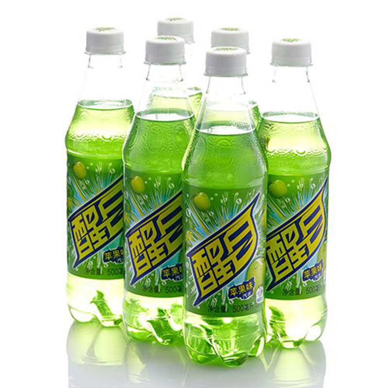 果味饮料可口可乐醒目苹果汽水500ml12瓶碳酸碳酸饮料