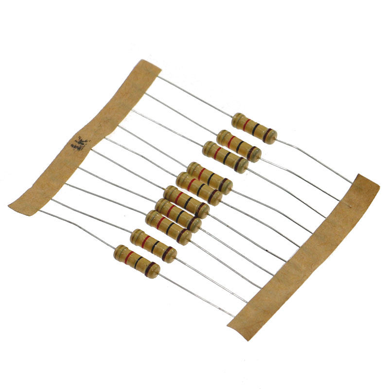 30种电子元件常用diy电阻器四色1w直插2m1k电阻器