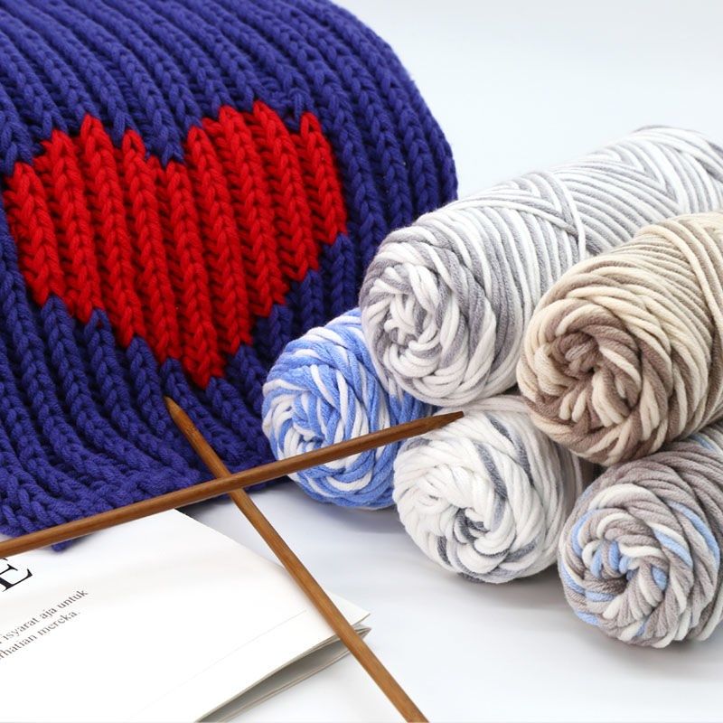 围巾毛线团手工diy编织送男朋友自织粗绒线