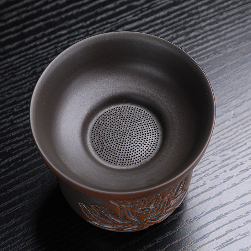 滤茶紫陶茶具陶瓷一体茶叶紫砂茶漏过滤网茶茶滤