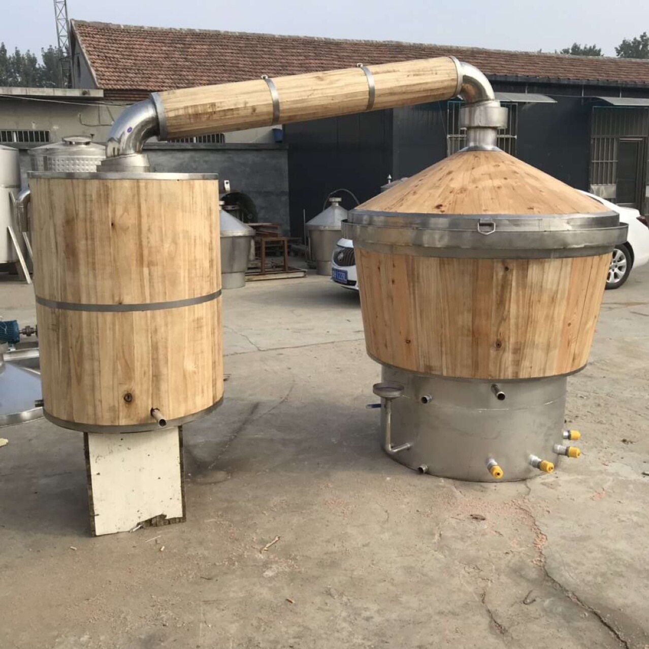 酿酒设备大型酒坊反天锅不锈钢冷却器甑锅固态液态酿酒设备