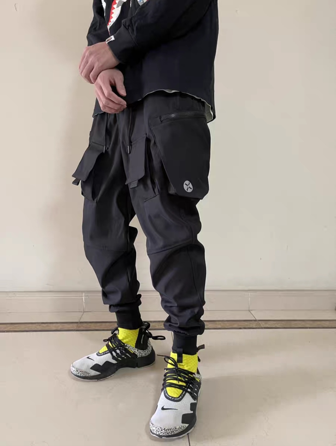 隐蔽者多口袋机能风工装裤潮牌束脚宽松春季裤子男女黑色休闲长裤