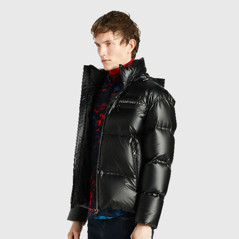 ferre费雷男装羽绒服秋冬新款时尚纯色羽绒服立领羽绒服外套男