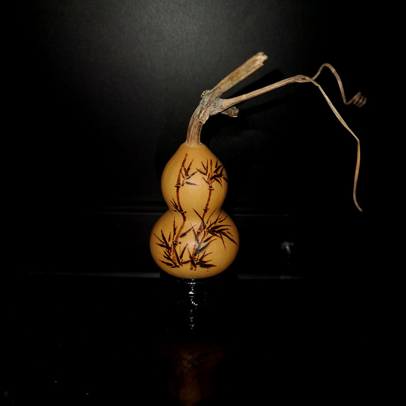 天然葫芦手工烙画梅兰竹菊挂件茶宠摆件精品文玩葫芦