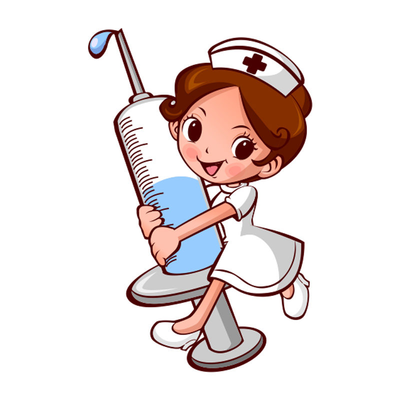 医院门诊室输液护士站台装饰墙贴卡通小护士形象墙贴