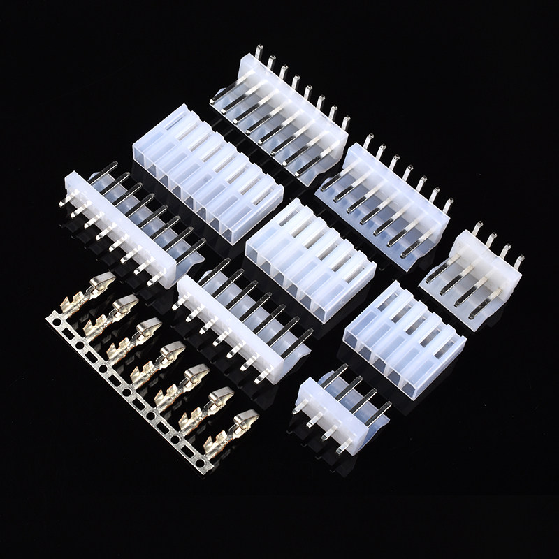 ch插座插头母座10p直针间距3.96mm胶壳弯针连接器