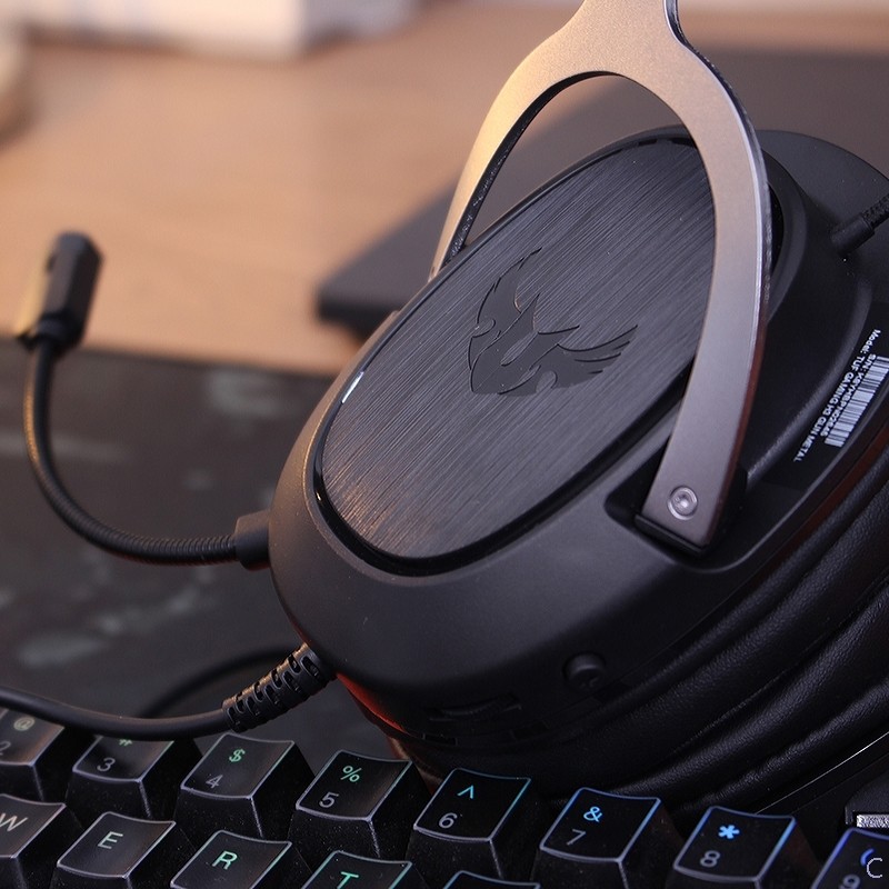 耳机华硕tuf飞行堡垒h3头戴电竞游戏有线专用耳机