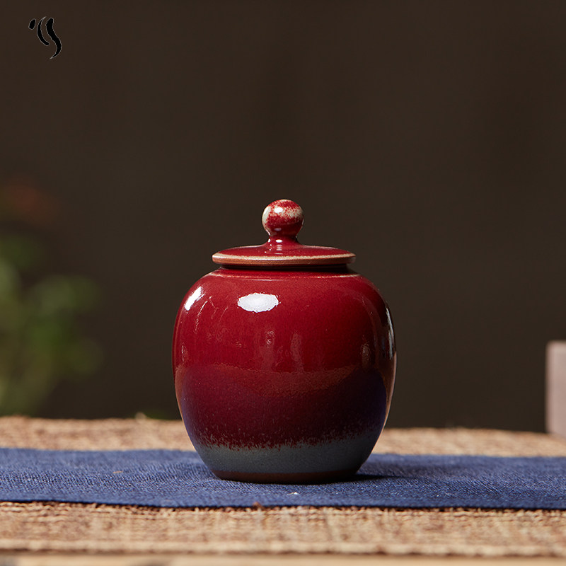 钧瓷存储定制礼品伴手储物密封储罐陶瓷新中式茶叶罐