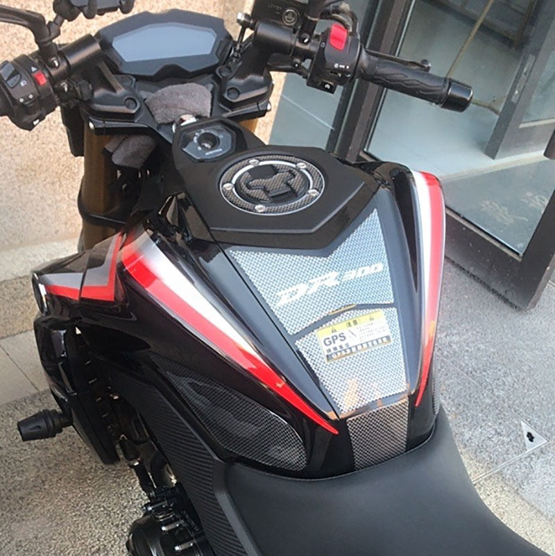 适用于豪爵dr300摩托车改装贴纸油箱防刮贴滴鱼骨贴纸