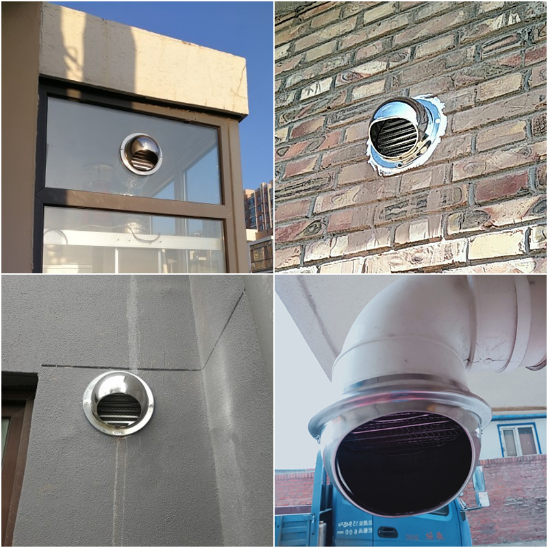 绿吸不锈钢风帽外墙风口油烟机排烟通风防风新风室内新风系统