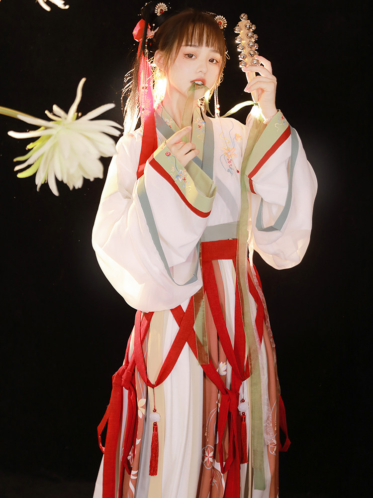 绶带原创汉服女宋制春夏手工酢浆草结汉服宫绦汉服